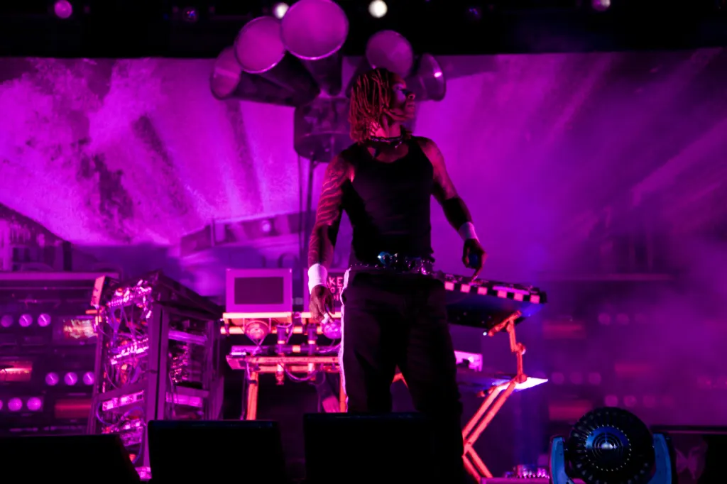 The Prodigy performing at Global Gathering 2009